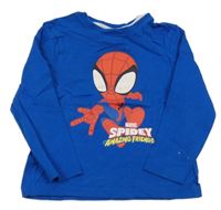 Modré tričko so Spidermanem Marvel