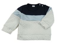 Tmavomodro-modro-biela mikina