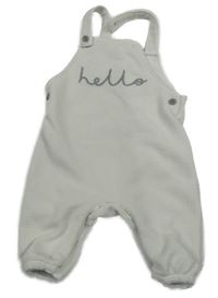 Bílé žebrované podšité laclové tepláky s nápisem Little nutmeg