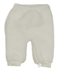 Biele huňaté nohavice Ergee