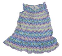 Farebné vzorované šaty s volánikmi Kiki&Koko