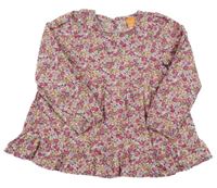 Biele plátenné šaty s kvetinami