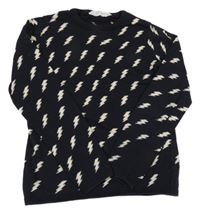 Černý svetr s blesky H&M