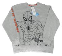 Nové - Šedá melírovaná mikina se Spidermanem Pep&Co