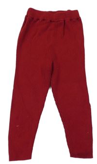 Tmavočervené pletené tepláky H&M