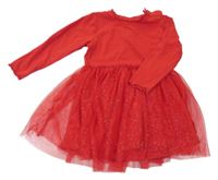 Červené šaty s tylem H&M