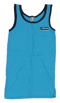 Tyrkysové tielko s nápisom Yigga