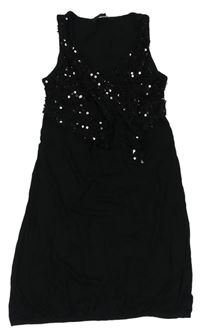 Čierne šaty s flitrami Yd.