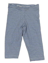 Modro-biele pruhované crop legíny Lupilu