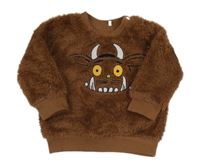 Hnědá chlupatá mikina - Gruffalo zn. Tu