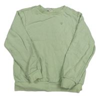 Zelenkavá mikina so srdiečkom H&M