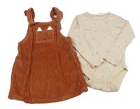 2set - Cihlové manšestrové laclové šaty s liškou + body F&F