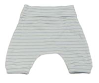 Bílo-světlemodré pruhované tepláky Nutmeg