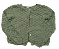 Khaki perforovaný prepínaci sveter H&M