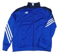 Safírová sportovní propínací mikina Adidas