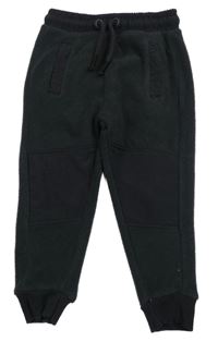 Černé fleecovo/šusťákové kalhoty George