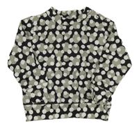 Černo-bílo-šedé puntíkaté triko 