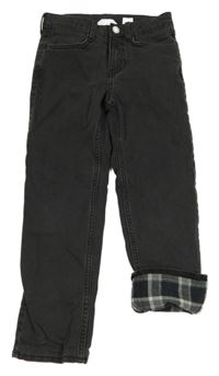 Tmavošedé podšité slim rifle H&M