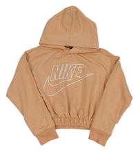 Lososová crop mikina s kapucí Nike