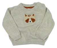 Béžový sveter s mačičkou Pusblu