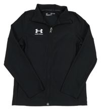 Černá funkční sportovní mikina s logem UNDER ARMOUR