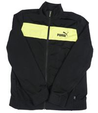 Černo-žlutá propínací sportovní mikina s logem Puma 