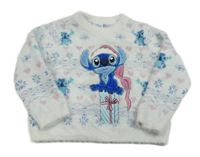 Světlemodrý chupatý svetr se Stitchem Disney 