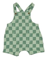 Světlezeleno-zelené kockované na traké teplákové kraťasy Next