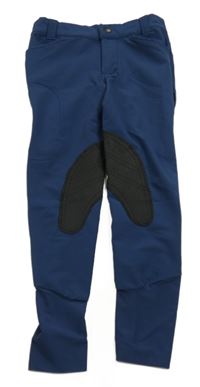 Tmavomodré funkčné šušťákové jezdecké nohavice Decathlon