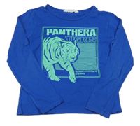 Safírové triko s tygrem H&M