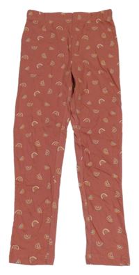 Starorůžové legíny s duhami 