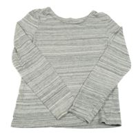 Šedo-bílé pruhované triko Tu