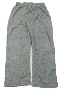 Šedé sametové kalhoty Pocopiano