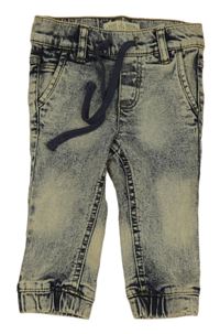 Tmavomodré plesňové teplákové rifle Pocopiano