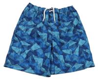 Tmavomodro-modré vzorované plážové kraťasy Yigga vel. 176