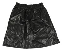 Čierna koženková sukňa Shein