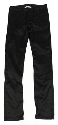 Čierne saténové skinny nohavice H&M