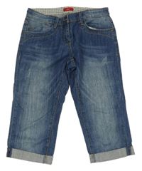 Modré capri rifle s vyšúchaním S. Oliver