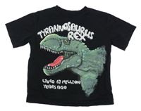 Čierne tričko s dinosaurom H&M