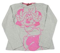 Světlešedé melírované triko s Minnie Disney