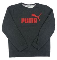 Tmavosivá melírovaná mikina s logom PUMA