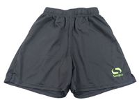 Tmavosivé športové kraťasy s logom zn. Sondico