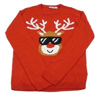 Červený sveter so sobom Pepperts!