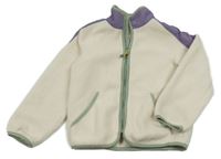 Smetanovo-fialová huňato/šusťáková bunda H&M