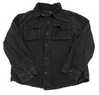 Čierna rifľová košeľová bunda KIABI