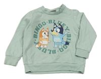 Světleolivová mikina s pejsky - Bluey a Bingo George