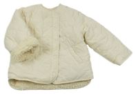 Smetanová prošívaná šusťáková přechodová bunda H&M