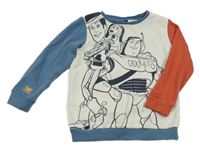 Smetanovo-modro-hrdzavá mikina s Toy Story Tu