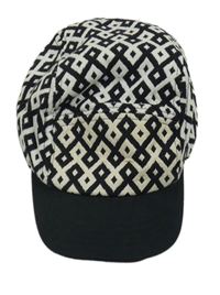 Černo-bílá vzorovaná teplá kšiltovka H&M