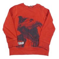 Červená mikina s dinosaurem George